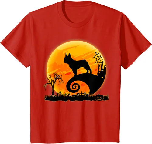 Vista 58 de Camiseta divertida de disfraz de Halloween para perro y luna de Bulldog francés, Negro, S