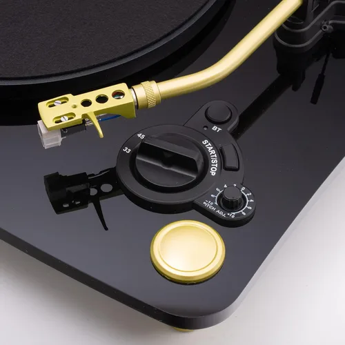 Vista 3 de TechPlay Ghost, Tocadiscos de 2 velocidades accionado por correa con transmisión Bluetooth. Se conecta de forma inalámbrica a tus altavoces Negro