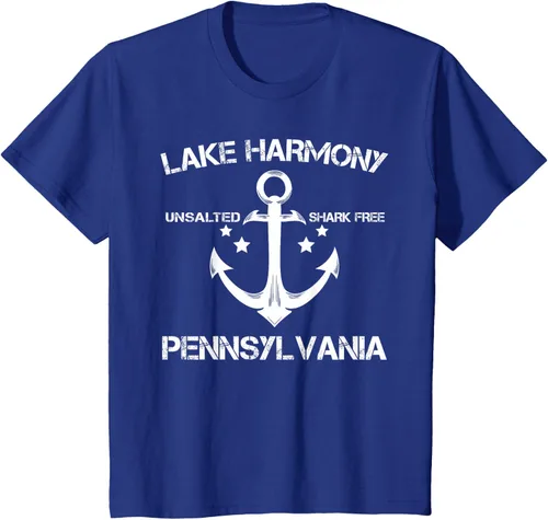 Vista 57 de Playera divertida de Lago Harmony Pennsylvania para acampada o pesca Negro