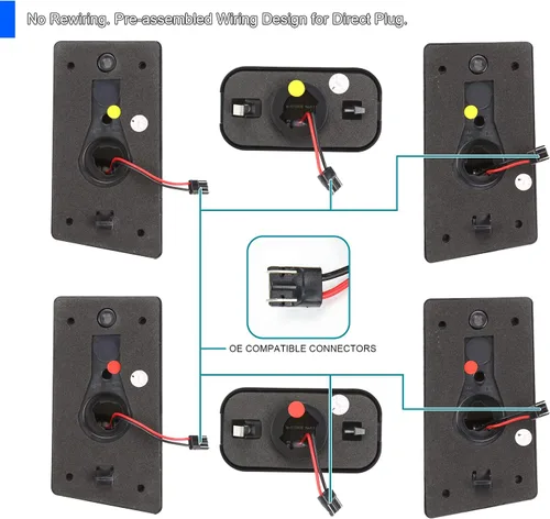 Vista 6 de SPEC-D TUNING 10 luces LED ahumadas para techo de cabina compatibles con Hummer H2 2003-2009, H2 SUT 2005-2009