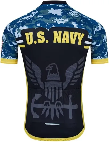 Vista 2 de Hombres Ciclismo Jersey Poliéster Negro Ciclismo Ropa Bike Jersey Manga Corta Camisetas