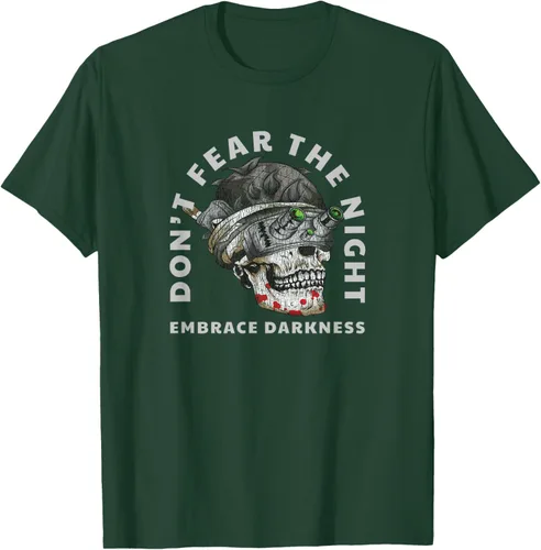 Vista 13 de Camiseta táctica militar con diseño de calavera con visión nocturna Negro