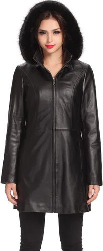 Vista 2 de BGSD Irene - Abrigo de piel de cordero para mujer (talla regular y grande y pequeña)