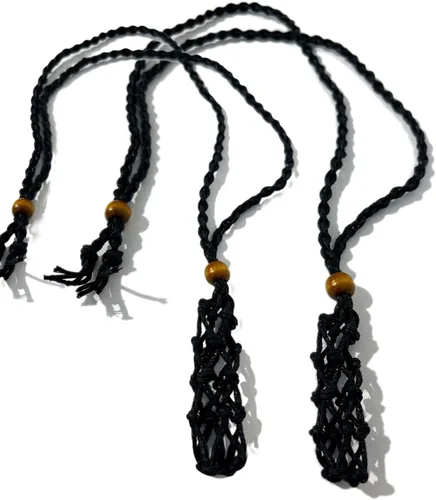 Vista 3 de 6 piezas de collar de cristal vacío grande pulsera llavero soporte jaula cordón hecho a mano, joyería de encanto