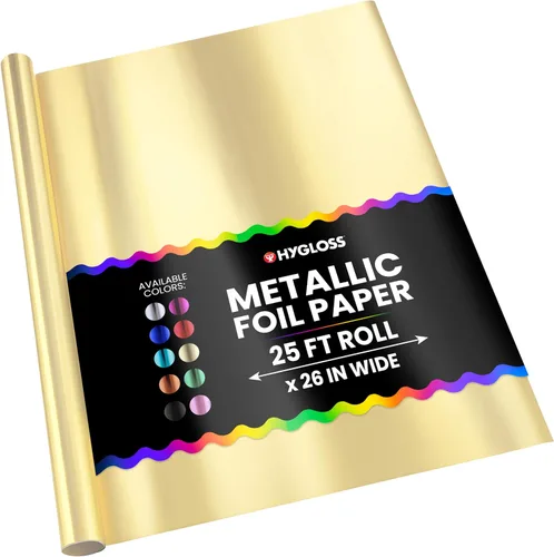 Vista 21 de Hygloss Products - Papel de aluminio metálico brillante, hojas de 20 x 26 pulgadas para artes, manualidades y envoltura de Navidad