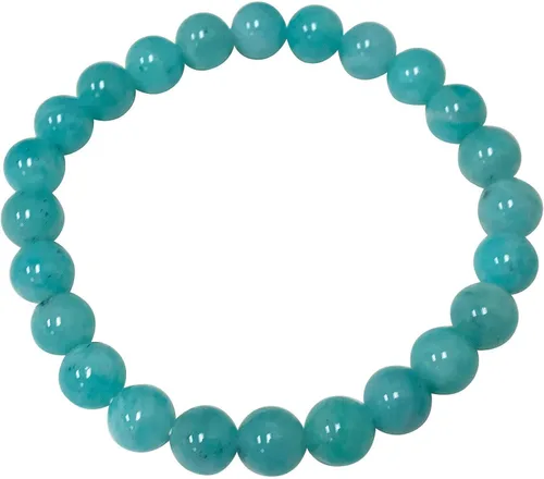 Vista 390 de Gem Avenue Handmade Round Bead Stretch Bracelet Unisex Natural Stone Beaded Jewelry for Men & Women, Elastic Wristband for Daily Wear