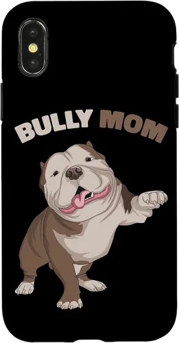Vista 5 de American Bully Mom Dog Mama Funny Women Case for iPhone 17