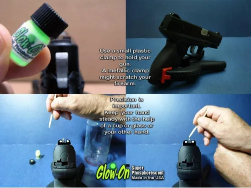Vista 8 de Pintura de visión nocturna de color verde y pistola de brillo verde, 0.2 fl oz Vial mediano, concentrado, brillante, luminiscencia de larga