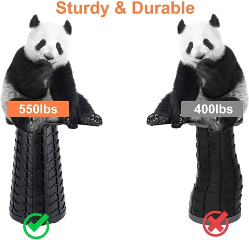 Vista 6 de VOLIXOD Taburete telescópico plegable portátil, taburete retráctil para adultos, asientos plegables mejorados con capacidad de carga de 550 libras