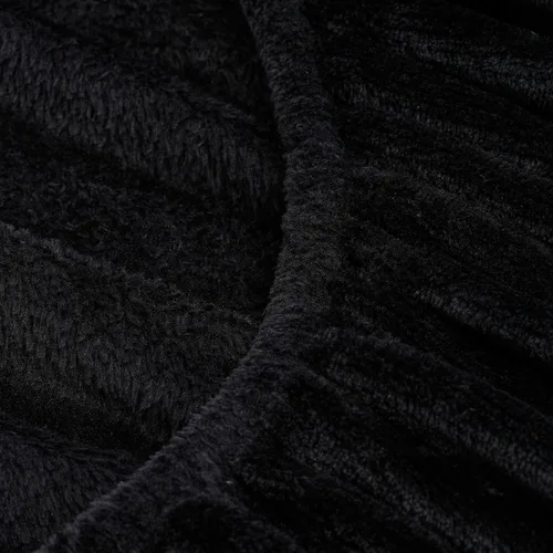 Vista 6 de Juego de sábanas de microforro polar, tamaño individual, color negro, sábanas de felpa de terciopelo ultrasuave con bolsillos profundos, sin