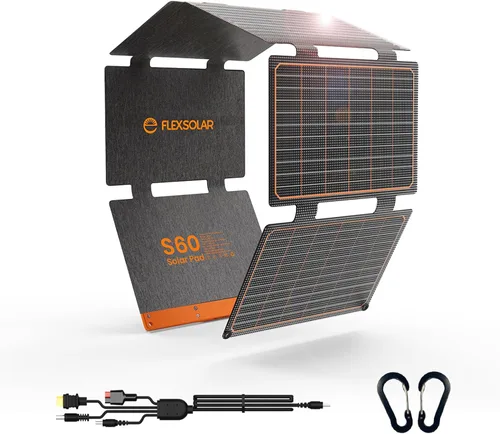 Vista 9 de Paneles solares portátiles de 10 W (5 V 2 A máximo), cargador solar plegable con puerto USB-A para teléfono celular, iPad, banco de energía, paneles