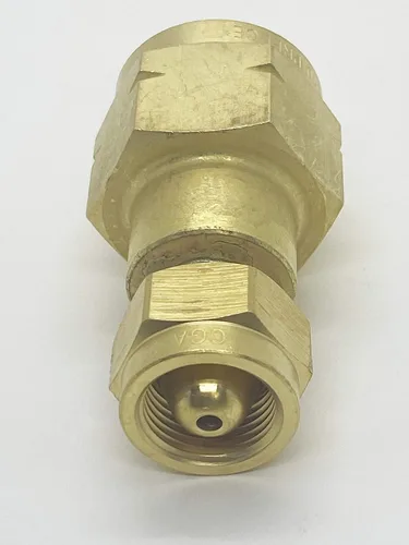 Vista 3 de Botella cilíndrica de acetileno al regulador CGA-200 (MC) a CGA-510 (POL) Adaptador