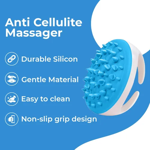 Vista 3 de Rodillo masajeador anticelulítico para eliminar la celulitis, mejora el flujo sanguíneo, cepillo para celulitis y rodillo para celulitis con crema