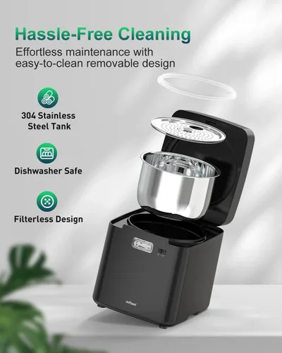 Vista 5 de Mifasol Humidificador de acero inoxidable, 3.3L/0.87 galones humidificadores de vapor caliente para dormitorio, 800 pies cuadrados, humidificadores