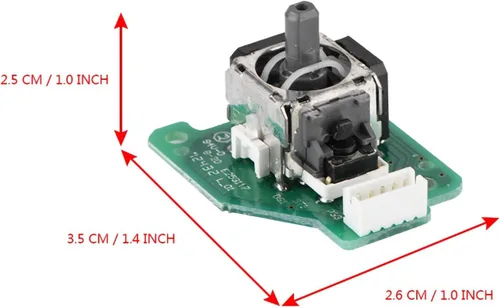 Vista 3 de Tangxi Joystick 3D para Wii U, izquierda y derecha analógica 3D joystick reemplazo para Wii U Gamepad Controller