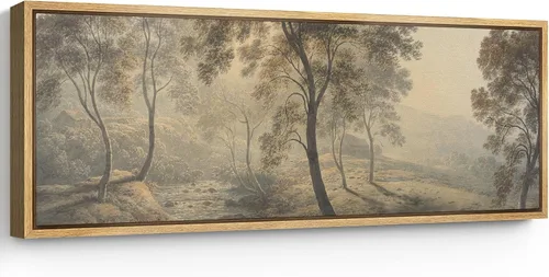 Vista 58 de SIGNFORD Lienzo enmarcado extragrande para pared, diseño de flores silvestres, paisaje, campo escénico con flores florecientes, ilustraciones