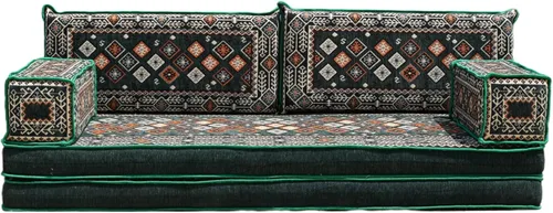 Vista 14 de arabicsofa Asiento de sofá tradicional de Oriente Medio, cojín modular hecho a mano con almohadas de respaldo