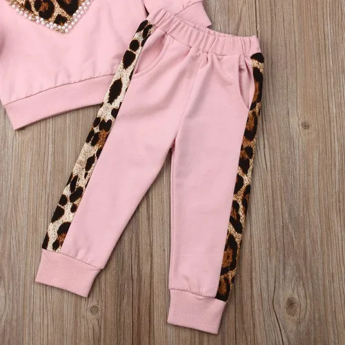Vista 19 de GOOCHEER Conjunto de ropa de manga larga para niña pequeña, camisa y pantalones para niña, conjunto de ropa de primavera, otoño e invierno
