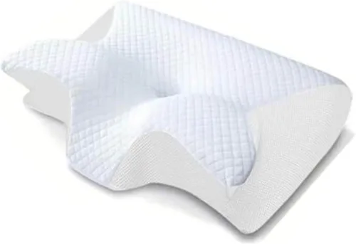 Vista 11 de Almohada cervical para dolor de cuello, almohada ortopédica para dolor de cuello y hombros, almohadas cervicales y cervicales para dormir de espalda