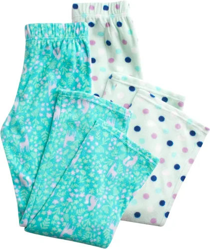 Vista 4 de Eddie Bauer Conjunto de pijama para niña, acogedor conjunto de ropa de dormir de invierno de forro polar, camisa de manga larga de 4 piezas
