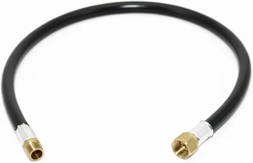Vista 9 de Flame King Conjunto de manguera de plástico termoplástico de propano de 24 pulgadas, diámetro interior de 3/8 pulgadas, MPT de 3/8 pulgadas x brida