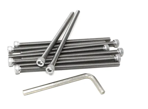 Vista 161 de iexcell Kit de tornillos de cabeza hexagonal de acero inoxidable 304, 100 unidades M2 x 0.157 in, paso de rosca de 0.016 in