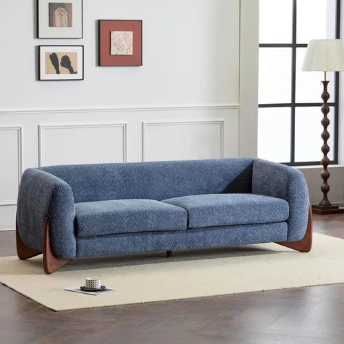 Vista 16 de Christopher Knight Home Almab - Sofá de 82 pulgadas, acogedor sofá tapizado Boucle de 3 plazas, sofá con marco de madera, cómodos sofás para sala