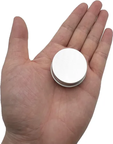Vista 3 de Paquete de 30 tarros de aluminio de 0.5 oz con tapa de rosca, recipientes redondos recargables de 0.5 fl oz