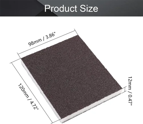 Vista 2 de Utoolmart Bloques de lijado de esponja de lijado, esponja de papel de lija húmedo y seco de grano 80, kit de esponja de arena lavable y 4 piezas