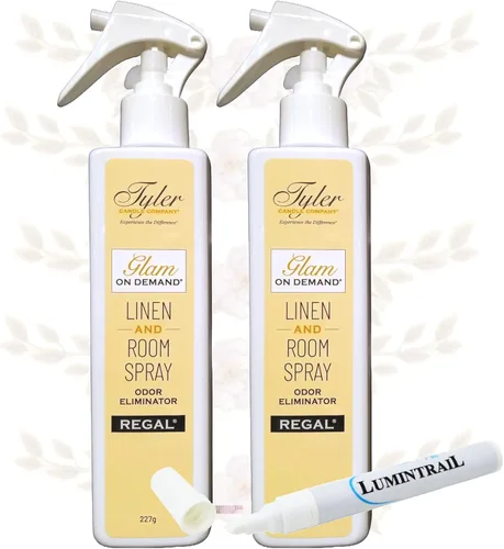 Vista 9 de Tyler Glam on Demand - Spray para Ropa de Cama y Habitación Aroma Diva Paquete de 2 - Paquete de Ambientador y Eliminador de Olores con Bolígrafo