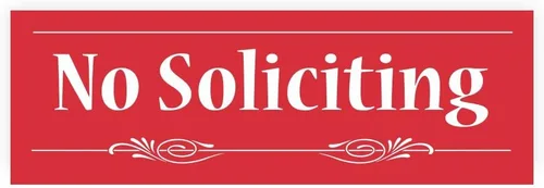 Vista 5 de Cartel decorativo No Soliciting, Negro