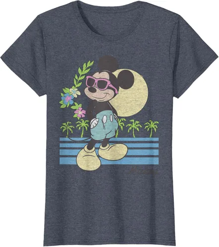 Vista 17 de Disney Mickey and Friends Mickey Retro Beach Camiseta S Gris Oscuro