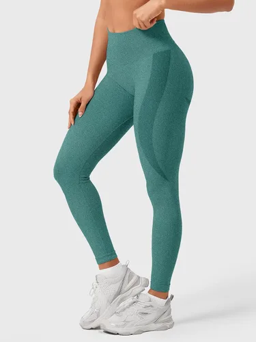 Vista 118 de HIGORUN - Leggings sin costuras para mujer, moldeadores, con diseño gráfico de sonrisas, de cintura alta, para el gimnasio, yoga o hacer ejercicio