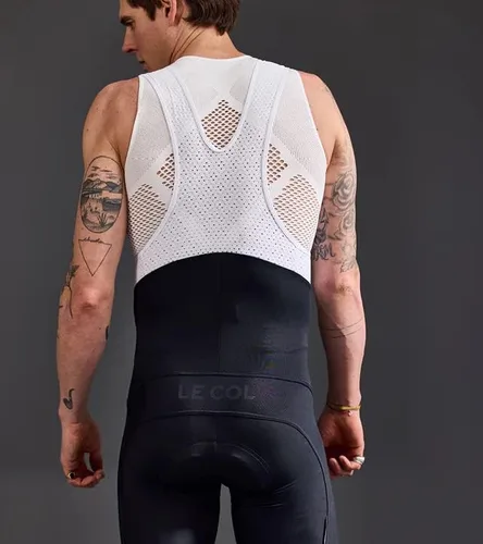Vista 4 de LE COL Pantalones cortos Pro Bib para hombre, pantalones cortos de ciclismo acolchados de gamuza con inserciones de gel, talla XS - 3XL