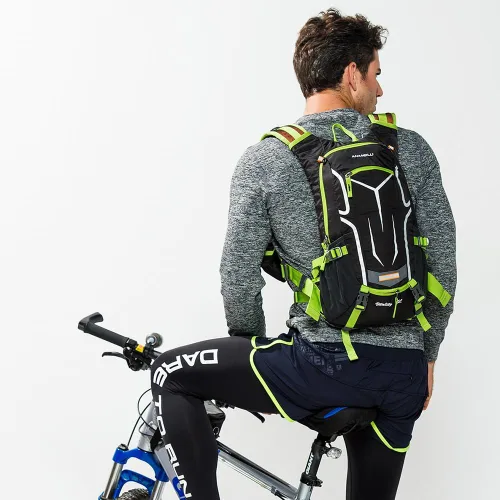 Vista 7 de Mochila de ciclismo al aire libre, 18L, color negro