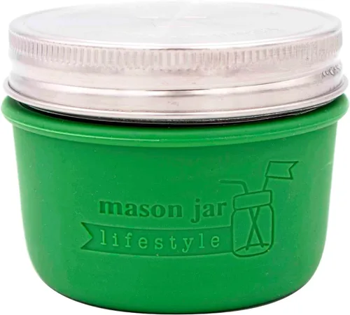 Vista 3 de Mason Jar Lifestyle - Fundas de silicona de boca ancha de 8 onzas para proteger tarros Kerr (multicolor americana)