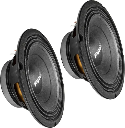 Vista 8 de PRV AUDIO 8MB450-4 v2 8" Altavoz de bajos medios 4 ohmios Altavoz de audio profesional 93.5dB 450 vatios Bobina de voz de 2" (individual)