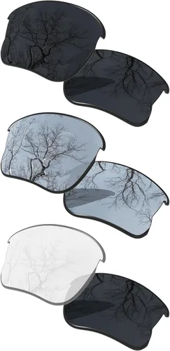 Vista 24 de ToughAsNails Juego de 3 lentes polarizadas de repuesto para Oakley Flak Jacket XLJ Pack