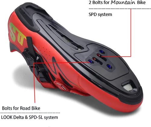 Vista 4 de Zapatos de ciclismo unisex compatibles con pelaton Bike Road Bike Bike Zapatos de ciclismo Peleton para hombre, para montar en interiores, zapatos