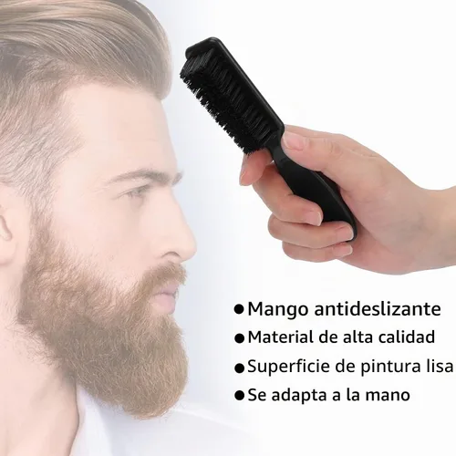 Vista 6 de Cepillo para barba, herramienta de aseo con mango antideslizante