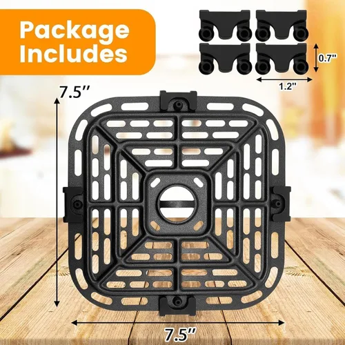 Vista 3 de Sartén para freidora de aire para olla instantánea Vortex Plus 6 en 1, horno freidora de aire de 4 cuartos de galón, 7.5 x 7.5 pulgadas, piezas