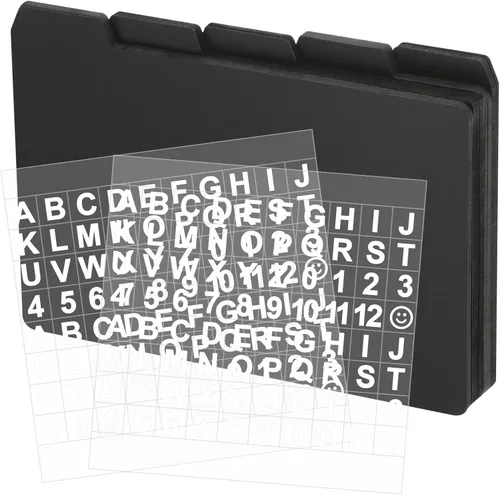 Vista 12 de Lewtemi 50 separadores de tarjetas de índice de 3 x 5 pulgadas, separadores de tarjetas de índice con tarjetas guía con 2 calcomanías de números