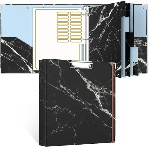 Vista 36 de Rouidr Carpeta de 3 anillos con portapapeles, 1 pulgada, 8.5 x 11 pulgadas, tamaño carta, carpetas organizadoras con pestañas divisorias y fundas