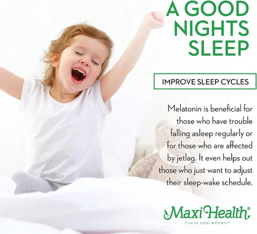 Vista 4 de Maxi Health Melatonina masticable, sabor a limón kosher, melatonina para adultos y niños, ayuda natural para adultos y niños, alternativa a la dosis
