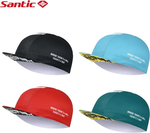 Vista 7 de Santic Gorra de ciclismo para hombre, transpirable, transpirable, absorbente de sudor
