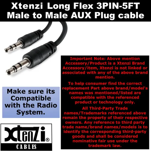 Vista 8 de Xtenzi Accesorio de cable flexible auxiliar de 3 pines para perilla remota de graves compatible con amplificadores PLC Rockford Fosgate Prime