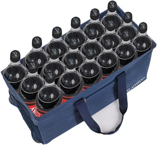 Vista 4 de YELAIYEHAO 2 bolsas de mano grandes para uso general, bolsa de asas plegable plegable
