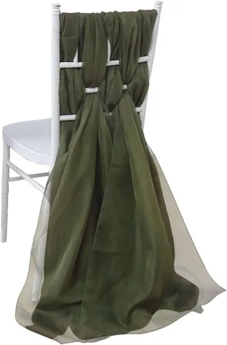 Vista 10 de Efavormart - Paquete de 5 bandas de gasa de alta calidad para silla, 22 x 78 pulgadas, amatista violeta, lazos para silla de diseño transparente