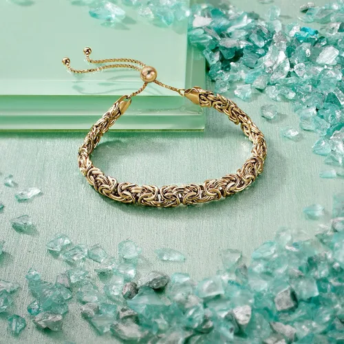 Vista 5 de Ross-Simons Pulsera Bolo bizantino de oro amarillo de 14 quilates, Oro, no conocido
