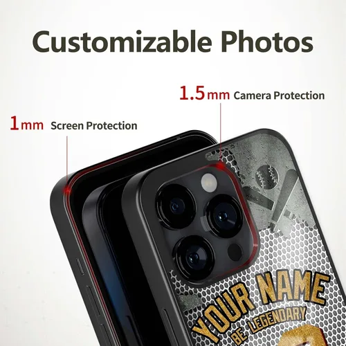 Vista 3 de Fundas de teléfono personalizadas para niños, diseño estético de protección deportiva para iPhone 6 7 8 11 12 13 14 15 16 17 Pro Max Plus Mini Xr Xs